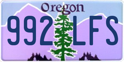 OR license plate 992LFS