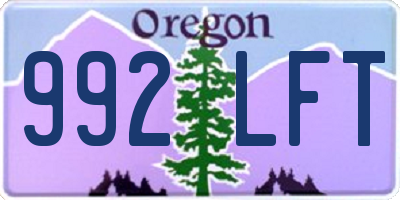 OR license plate 992LFT
