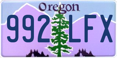OR license plate 992LFX