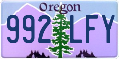 OR license plate 992LFY