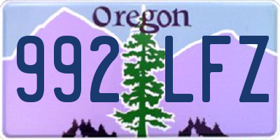 OR license plate 992LFZ