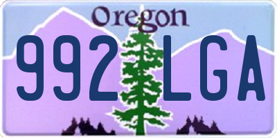 OR license plate 992LGA