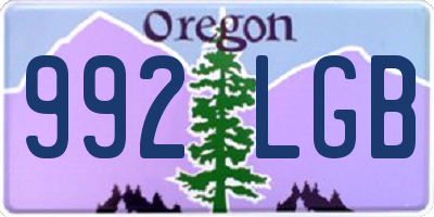 OR license plate 992LGB