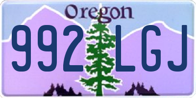 OR license plate 992LGJ