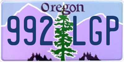 OR license plate 992LGP