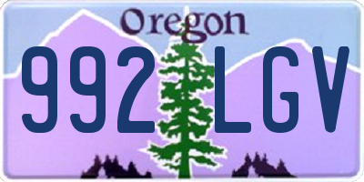 OR license plate 992LGV