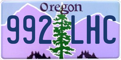 OR license plate 992LHC