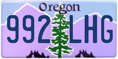 OR license plate 992LHG