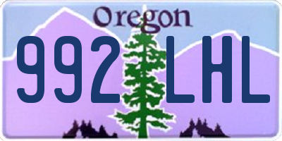 OR license plate 992LHL