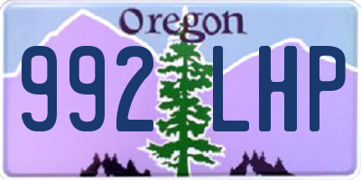 OR license plate 992LHP