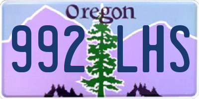 OR license plate 992LHS