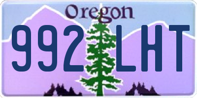 OR license plate 992LHT