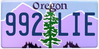 OR license plate 992LIE