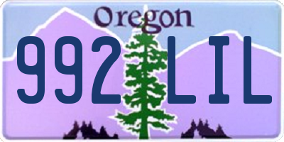 OR license plate 992LIL