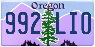 OR license plate 992LIO