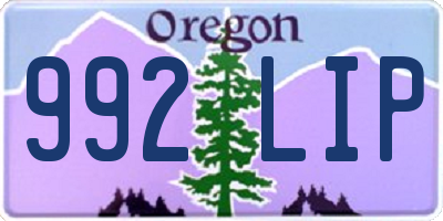 OR license plate 992LIP