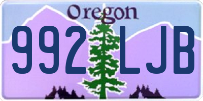 OR license plate 992LJB