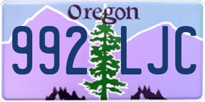 OR license plate 992LJC