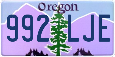 OR license plate 992LJE