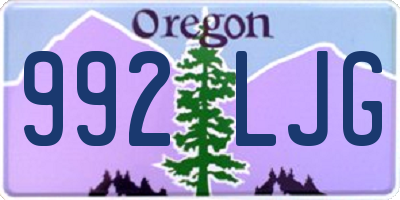 OR license plate 992LJG