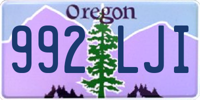OR license plate 992LJI