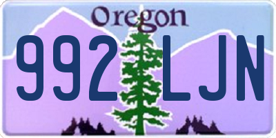 OR license plate 992LJN