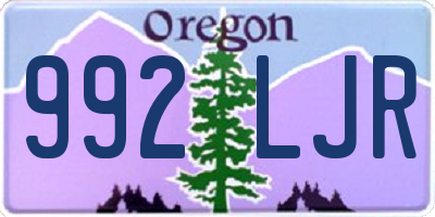 OR license plate 992LJR