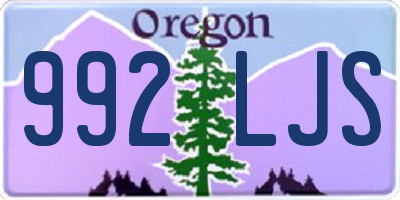 OR license plate 992LJS