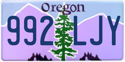 OR license plate 992LJY