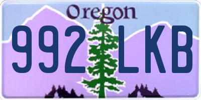 OR license plate 992LKB