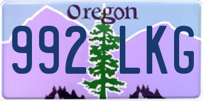 OR license plate 992LKG