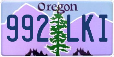 OR license plate 992LKI