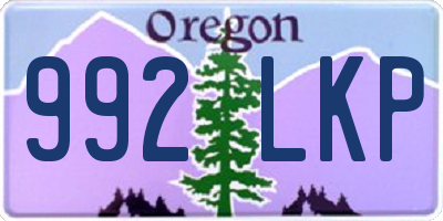 OR license plate 992LKP