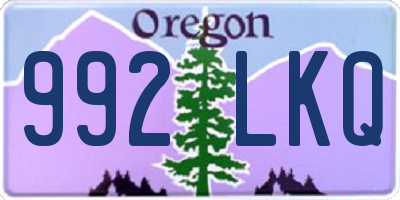 OR license plate 992LKQ