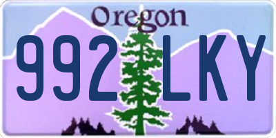 OR license plate 992LKY
