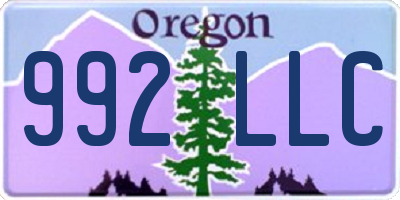 OR license plate 992LLC