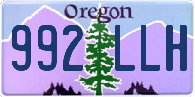 OR license plate 992LLH