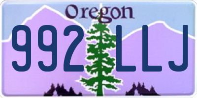 OR license plate 992LLJ