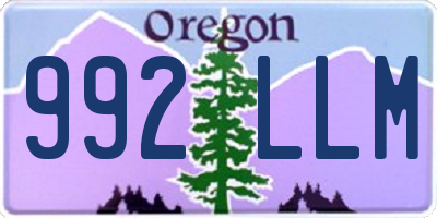 OR license plate 992LLM
