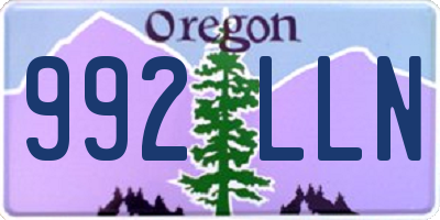 OR license plate 992LLN