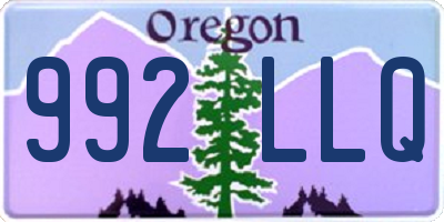 OR license plate 992LLQ