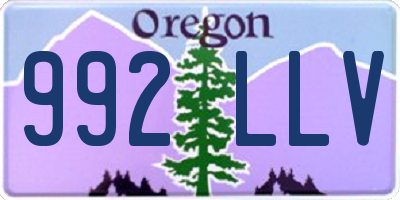 OR license plate 992LLV