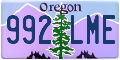 OR license plate 992LME
