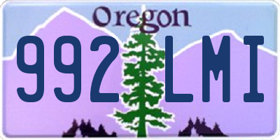 OR license plate 992LMI