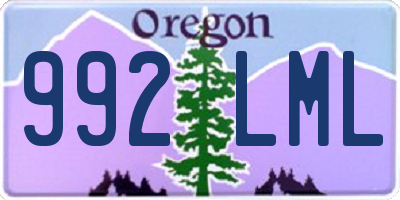 OR license plate 992LML