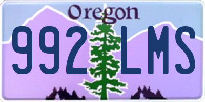 OR license plate 992LMS
