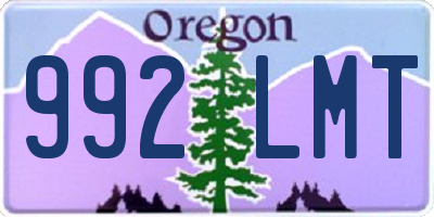 OR license plate 992LMT