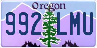 OR license plate 992LMU