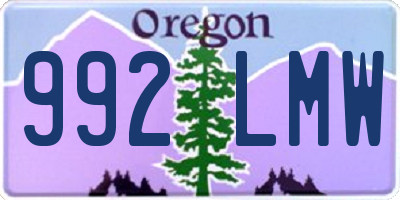 OR license plate 992LMW
