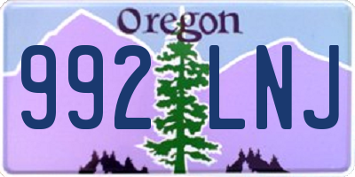 OR license plate 992LNJ